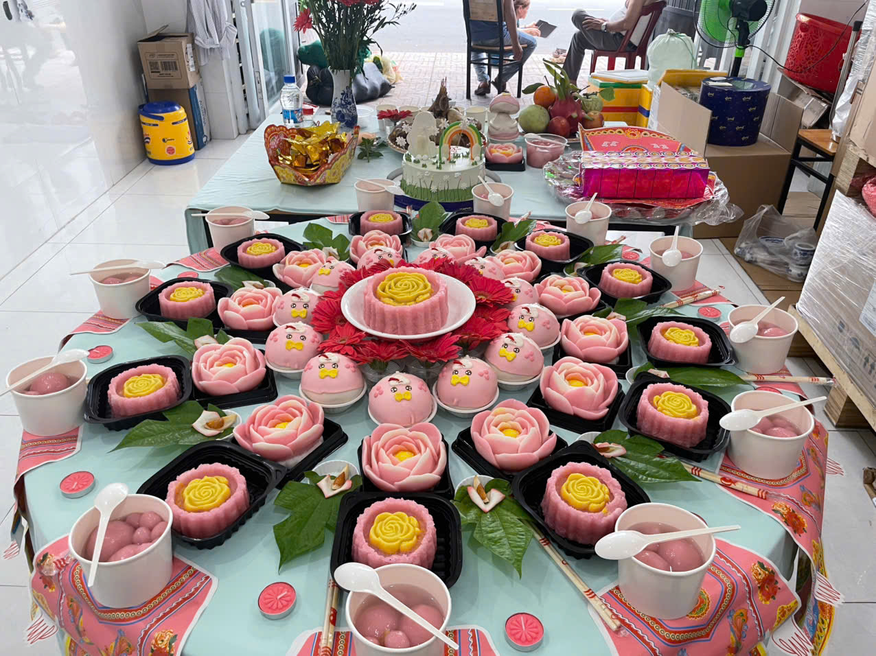 Mâm cúng thôi nôi bé gái đơn giản - Đầy đủ lễ vật, giá tốt !