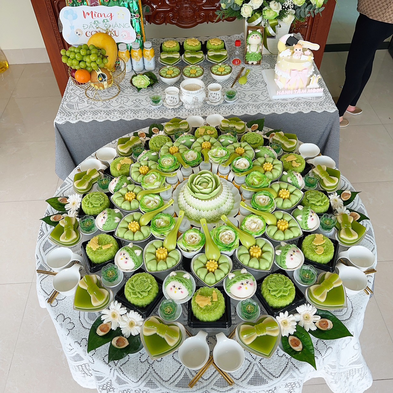 Những mâm cúng thôi nôi đầy đủ, đẹp mắt cho bé trai và bé gái