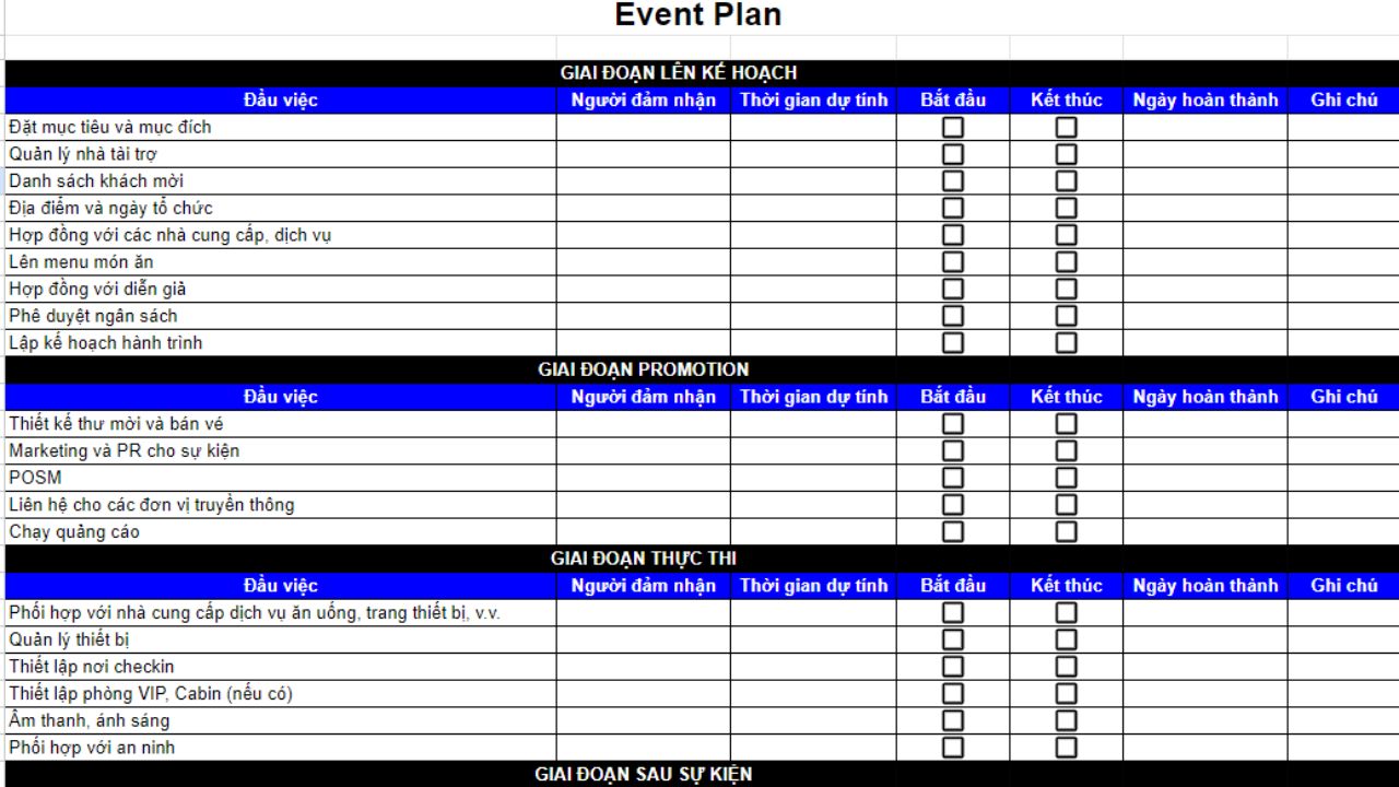 13 Bước lập kế hoạch tổ chức sự kiện chi tiết (có kèm mẫu)