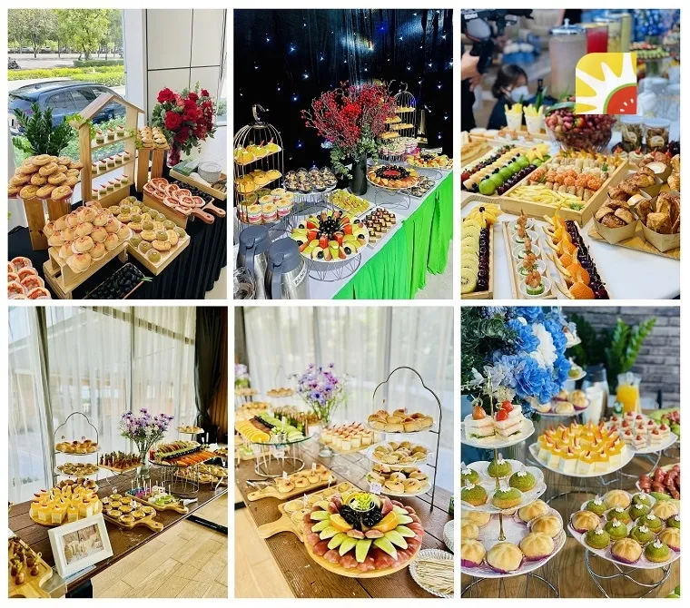 Dịch Vụ Nấu Ăn Và Đặt Tiệc Sinh Nhật Tại Nhà Cùng Partyna 13 10+ ý tưởng trang trí bàn tiệc teabreak đẹp mắt,gây ấn tượng với khách mời | Trái cây Vuông Tròn