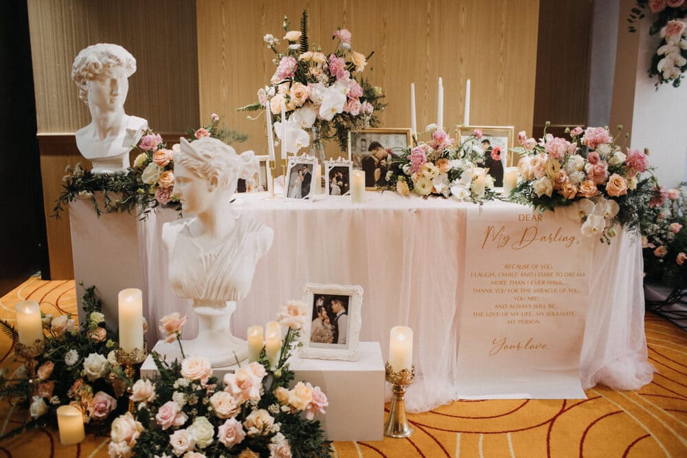 5 Bước Tự Trang Trí Bàn Gallery Tiệc Tại Nhà Đẹp Mắt 9 Bàn gallery đám cưới: Điểm nhấn hoàn hảo cho ngày trọng đại